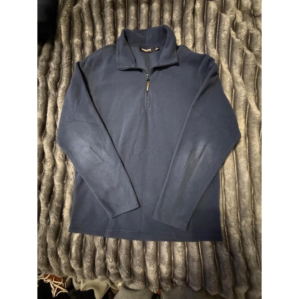 Kirkland Signature Mens Navy Blue Polartec Quarter Zip Fleece Pullover Size M